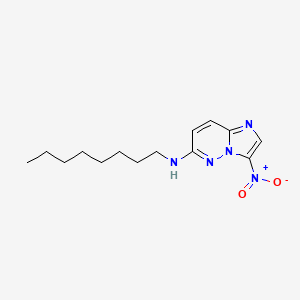 molecular formula C14H21N5O2 B12921042 3-Nitro-N-octylimidazo[1,2-B]pyridazin-6-amine CAS No. 37990-80-0