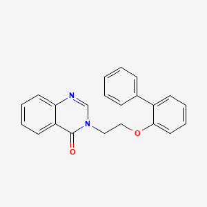 molecular formula C22H18N2O2 B12921158 4(3H)-Quinazolinone, 3-(2-((1,1'-biphenyl)-2-yloxy)ethyl)- CAS No. 138841-13-1