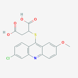 2-(6-Chloro-2-methoxyacridin-9-yl)sulfanylbutanedioic acid