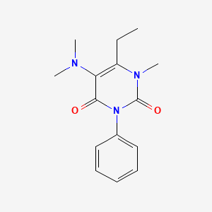 molecular formula C15H19N3O2 B12921169 Uracil, 5-(dimethylamino)-6-ethyl-1-methyl-3-phenyl- CAS No. 53727-42-7