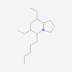 Indolizine, 6,8-diethyloctahydro-5-pentyl-