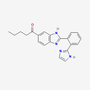 1-Pentanone, 1-[2-[2-(1H-imidazol-2-yl)phenyl]-1H-benzimidazol-5-yl]-