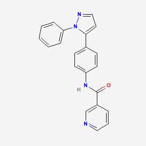 N-[4-(1-Phenyl-1H-pyrazol-5-yl)phenyl]pyridine-3-carboxamide