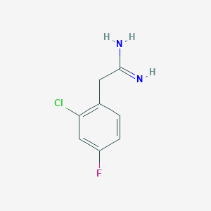 molecular formula C8H8ClFN2 B1292135 Benzeneethanimidamide, 2-chloro-4-fluoro- 