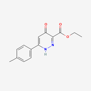 molecular formula C14H14N2O3 B12921355 Ethyl 6-(4-methylphenyl)-4-oxo-1,4-dihydropyridazine-3-carboxylate CAS No. 185118-04-1