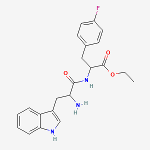 molecular formula C22H24FN3O3 B12921356 ethyl 2-[[2-amino-3-(1H-indol-3-yl)propanoyl]amino]-3-(4-fluorophenyl)propanoate CAS No. 4615-99-0