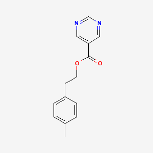 molecular formula C14H14N2O2 B12921364 2-(4-Methylphenyl)ethyl pyrimidine-5-carboxylate 