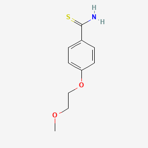 molecular formula C10H13NO2S B1292137 4-(2-Methoxyethoxy)benzene-1-carbothioamide 