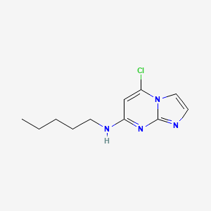 molecular formula C11H15ClN4 B12921378 5-Chloro-N-pentylimidazo[1,2-A]pyrimidin-7-amine CAS No. 89099-85-4