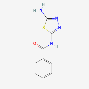 molecular formula C9H8N4OS B12921380 N-(5-Amino-1,3,4-thiadiazol-2-yl)benzamide CAS No. 28863-43-6