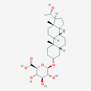 molecular formula C₂₇H₄₄O₈ B129214 孕烷二醇-3-葡萄糖醛酸苷 CAS No. 1852-49-9