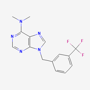 9H-Purin-6-amine, N,N-dimethyl-9-((3-(trifluoromethyl)phenyl)methyl)-