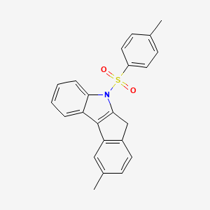 9-Methyl-5-(4-methylbenzene-1-sulfonyl)-5,6-dihydroindeno[2,1-b]indole