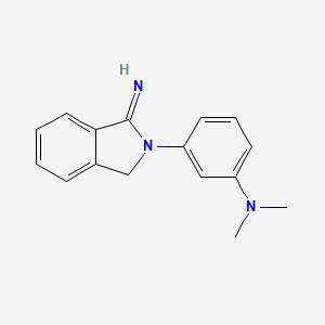 molecular formula C16H17N3 B12921450 Benzenamine, 3-(1,3-dihydro-1-imino-2H-isoindol-2-yl)-N,N-dimethyl- CAS No. 298194-10-2