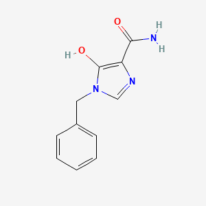 molecular formula C11H11N3O2 B12921476 1-Benzyl-5-hydroxy-1H-imidazole-4-carboxamide CAS No. 67218-92-2