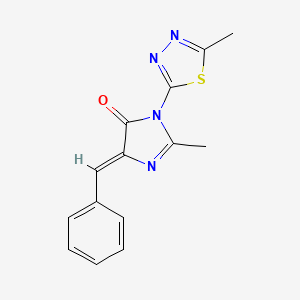 2-Methyl-3-(5-methyl-1,3,4-thiadiazol-2-yl)-5-benzylidene-3,5-dihydro-4H-imidazol-4-one