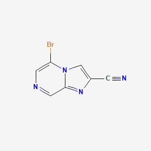 molecular formula C7H3BrN4 B12921494 5-Bromoimidazo[1,2-a]pyrazine-2-carbonitrile CAS No. 87597-33-9