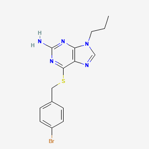 6-{[(4-Bromophenyl)methyl]sulfanyl}-9-propyl-9H-purin-2-amine