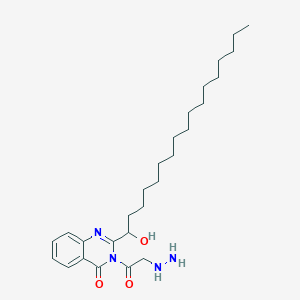 molecular formula C27H44N4O3 B12921531 3-(Hydrazinylacetyl)-2-(1-hydroxyheptadecyl)quinazolin-4(3H)-one CAS No. 917764-62-6