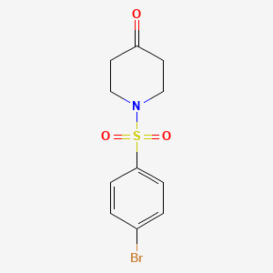 molecular formula C11H12BrNO3S B1292155 1-((4-Bromophenyl)sulfonyl)piperidin-4-one CAS No. 929000-54-4