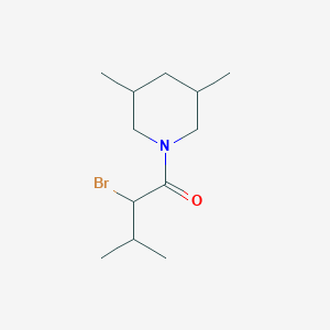 molecular formula C12H22BrNO B1292158 2-Bromo-1-(3,5-dimethylpiperidin-1-yl)-3-methylbutan-1-one 