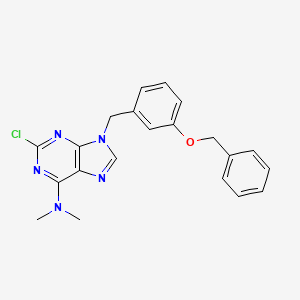 9H-Purin-6-amine, 2-chloro-N,N-dimethyl-9-((3-(phenylmethoxy)phenyl)methyl)-