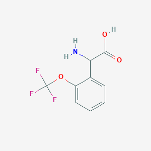 molecular formula C9H8F3NO3 B1292167 2-氨基-2-(2-(三氟甲氧基)苯基)乙酸 CAS No. 1101781-50-3