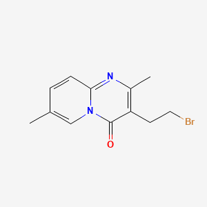 molecular formula C12H13BrN2O B12921674 3-(2-Bromoethyl)-2,7-dimethyl-4h-pyrido[1,2-a]pyrimidin-4-one CAS No. 84946-17-8