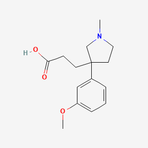 3-(3-(3-Methoxyphenyl)-1-methylpyrrolidin-3-yl)propanoic acid