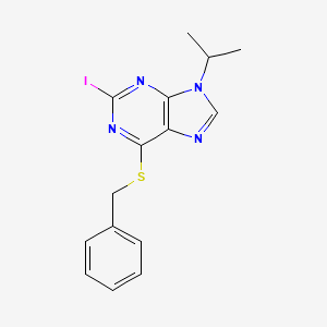 9H-Purine, 2-iodo-9-(1-methylethyl)-6-[(phenylmethyl)thio]-