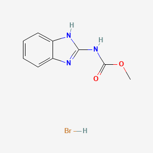 molecular formula C9H10BrN3O2 B12921751 Methyl 1H-benzimidazol-2-ylcarbamate monohydrobromide CAS No. 85187-34-4