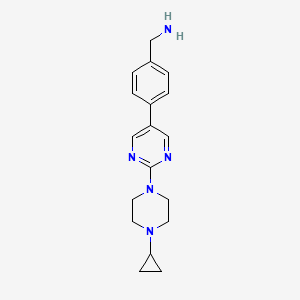 1-{4-[2-(4-Cyclopropylpiperazin-1-yl)pyrimidin-5-yl]phenyl}methanamine