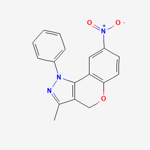 3-Methyl-8-nitro-1-phenyl-1,4-dihydro[1]benzopyrano[4,3-c]pyrazole