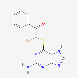 2-[(2-Amino-7H-purin-6-yl)sulfanyl]-2-bromo-1-phenylethan-1-one