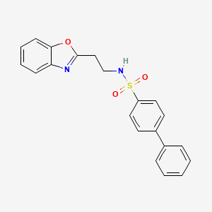 molecular formula C21H18N2O3S B12921825 N-[2-(1,3-Benzoxazol-2-yl)ethyl][1,1'-biphenyl]-4-sulfonamide CAS No. 926283-46-7