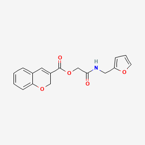 molecular formula C17H15NO5 B12921843 [2-(furan-2-ylmethylamino)-2-oxoethyl] 2H-chromene-3-carboxylate CAS No. 841282-16-4