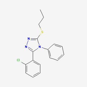 4H-1,2,4-Triazole, 3-(2-chlorophenyl)-4-phenyl-5-(propylthio)-