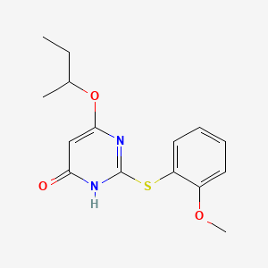 4(1H)-Pyrimidinone, 2-((2-methoxyphenyl)thio)-6-(1-methylpropoxy)-