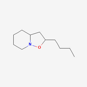 molecular formula C11H21NO B12921885 2H-Isoxazolo[2,3-a]pyridine, 2-butylhexahydro- CAS No. 103763-31-1