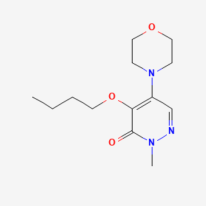 molecular formula C13H21N3O3 B12921910 3(2H)-Pyridazinone, 4-butoxy-2-methyl-5-morpholino- CAS No. 39020-77-4