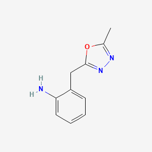 molecular formula C10H11N3O B12921938 2-((5-Methyl-1,3,4-oxadiazol-2-yl)methyl)aniline CAS No. 88499-54-1