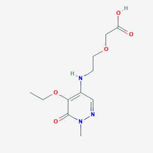 2-(2-((5-Ethoxy-1-methyl-6-oxo-1,6-dihydropyridazin-4-yl)amino)ethoxy)acetic acid