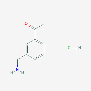 molecular formula C9H12ClNO B1292197 1-(3-(Aminomethyl)phenyl)ethanone hydrochloride CAS No. 149889-64-5
