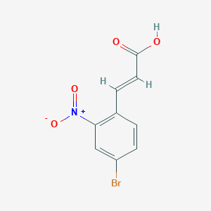 molecular formula C9H6BrNO4 B1292201 4-溴-2-硝基肉桂酸 CAS No. 20357-30-6