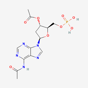 N-Acetyl-3'-O-acetyl-2'-deoxyadenosine 5'-(dihydrogen phosphate)