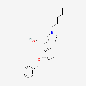 2-(3-(3-(Benzyloxy)phenyl)-1-pentylpyrrolidin-3-yl)ethanol