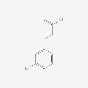 molecular formula C10H10BrCl B1292203 4-(3-Bromophenyl)-2-chloro-1-butene CAS No. 485320-30-7