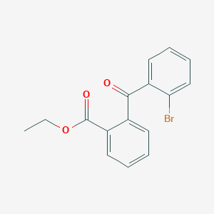 molecular formula C16H13BrO3 B1292209 2-Bromo-2'-carboethoxybenzophenone CAS No. 746651-81-0