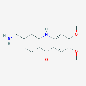 molecular formula C16H20N2O3 B12922095 9-Acridinol, 3-(aminomethyl)-1,2,3,4-tetrahydro-6,7-dimethoxy- CAS No. 627091-44-5