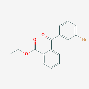 molecular formula C16H13BrO3 B1292210 3-Bromo-2'-carboethoxybenzophenone CAS No. 746651-82-1